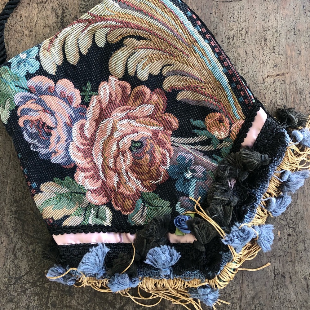 Boho, funky, fun embroidered festival bag